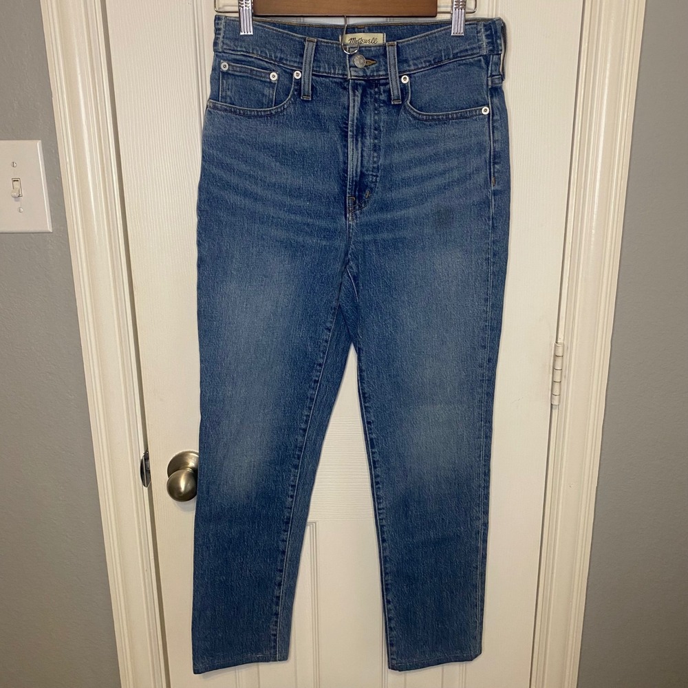 Madewell The Perfect Vintage Jean Women's 26 High Rise Tapered Leg‎ Blue Denim
